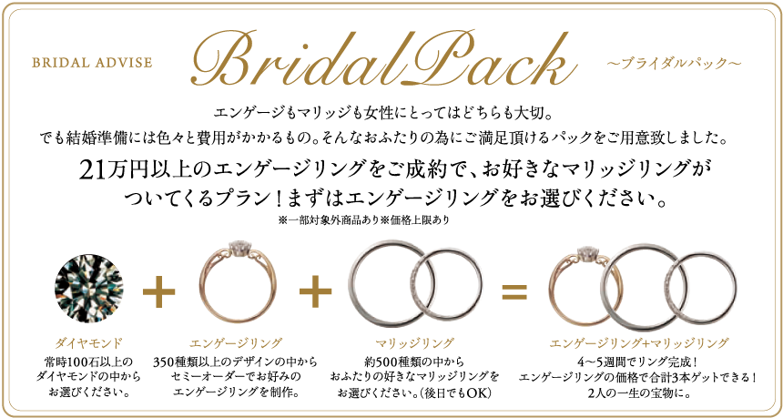 安い結婚指輪　安い婚約指輪　ブライダルパック