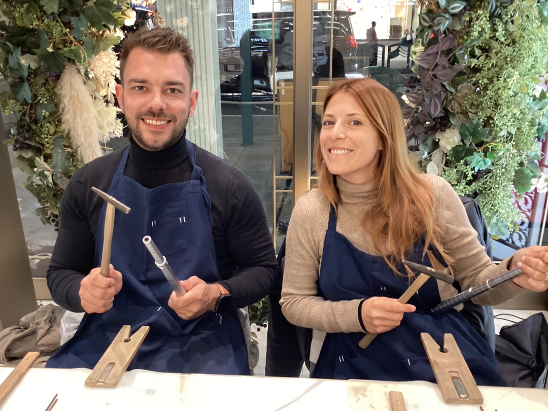 海外のお客様 四条烏丸手作り指輪工房で手作り指輪体験