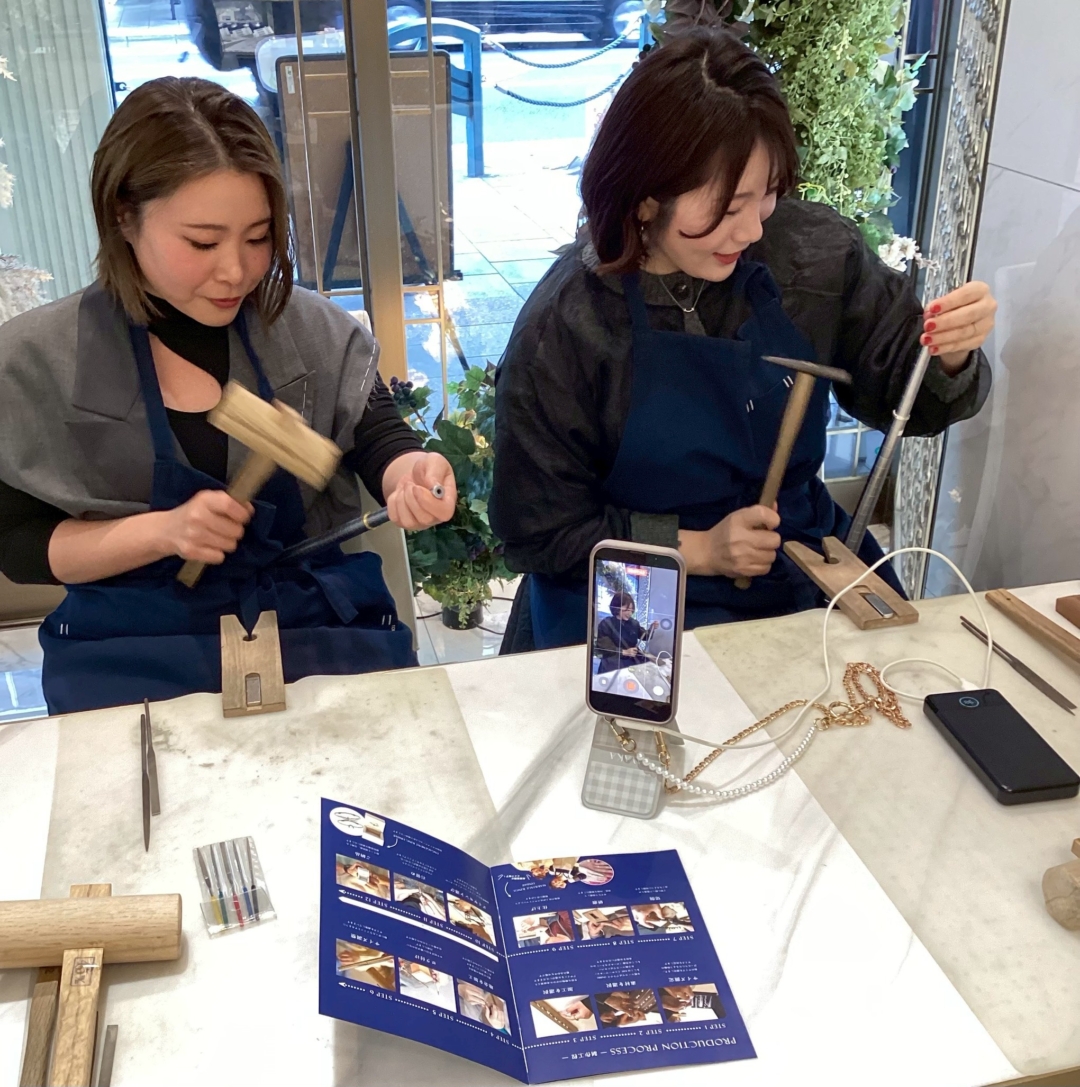 東京・大阪からご友人通しでご来店 garden京都本店/四条烏丸手作り指輪工房で手作り指輪体験