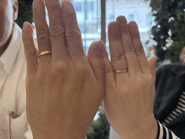 大阪府枚方市からご来店　手作り指輪（ペアリング）体験を頂きました